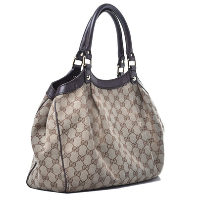 Gucci Monogram Medium Sukey Tote Dark Brown 3 of 13