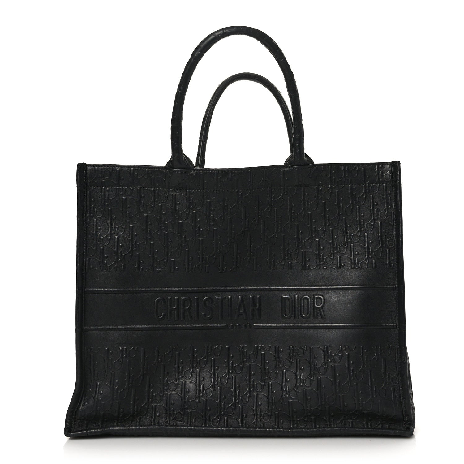 Christian Dior Oblique Calfskin Embossed Large Book Tote Black 1 of 11
