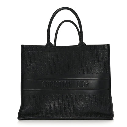 Christian Dior Oblique Calfskin Embossed Large Book Tote Black 1 of 11