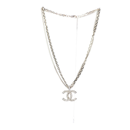 Chanel Crystal CC Multi Strand Chain Necklace Gold 3 of 8