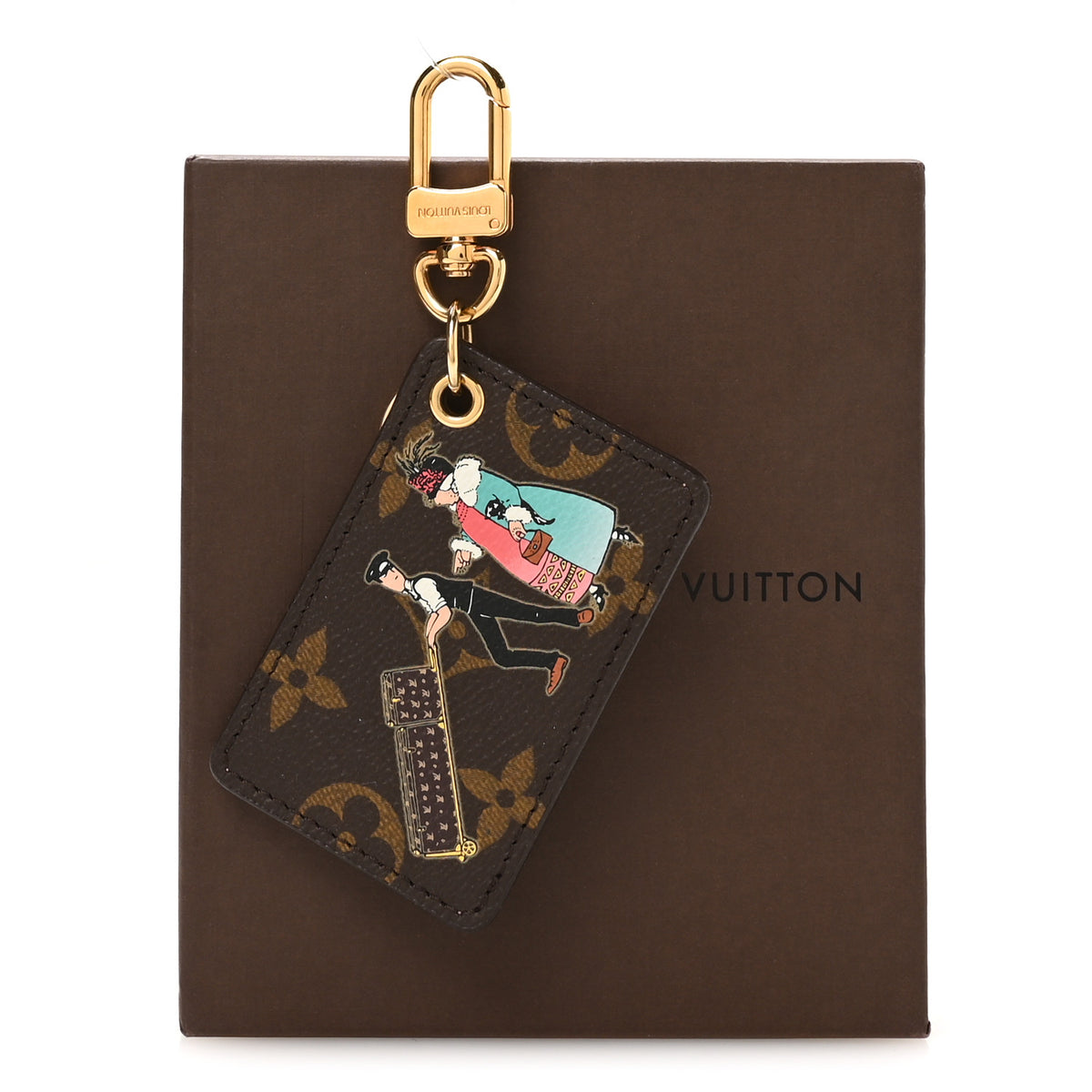 Louis Vuitton Monogram Illustre Bag Charm Key Ring Rose 5 of 5