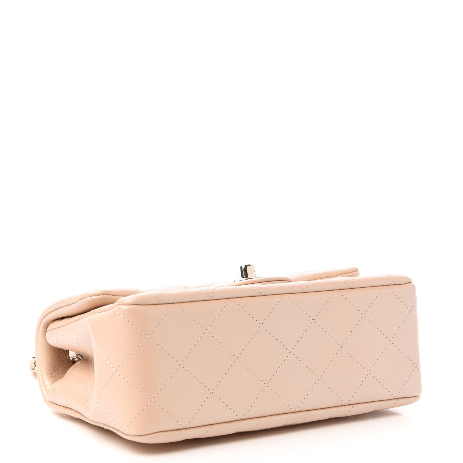 Chanel Iridescent Lambskin Quilted Mini Rectangular Flap Beige 4 of 11