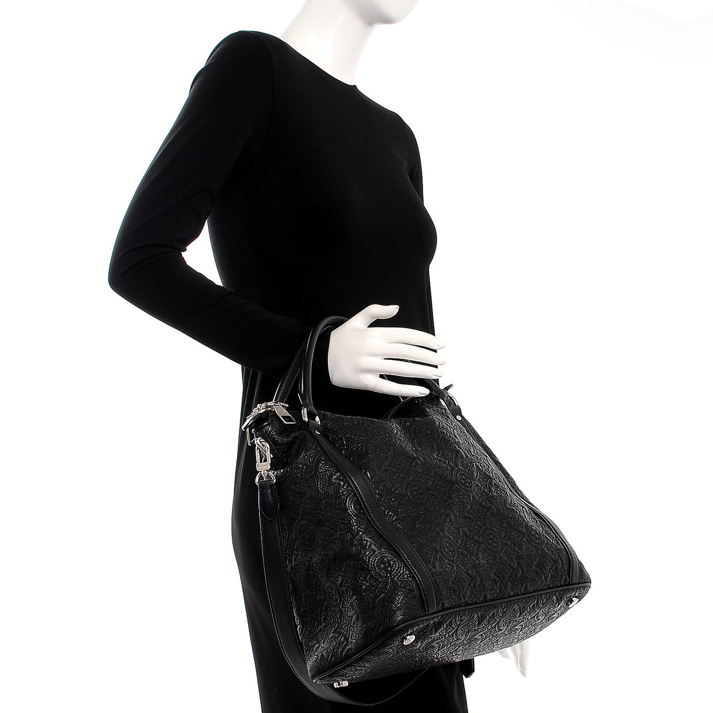Monogram Lambskin Antheia Ixia MM Black