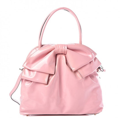 Valentino Garavani Patent Lacca Bow Dome Tote Pop Gardenia 1 of 11