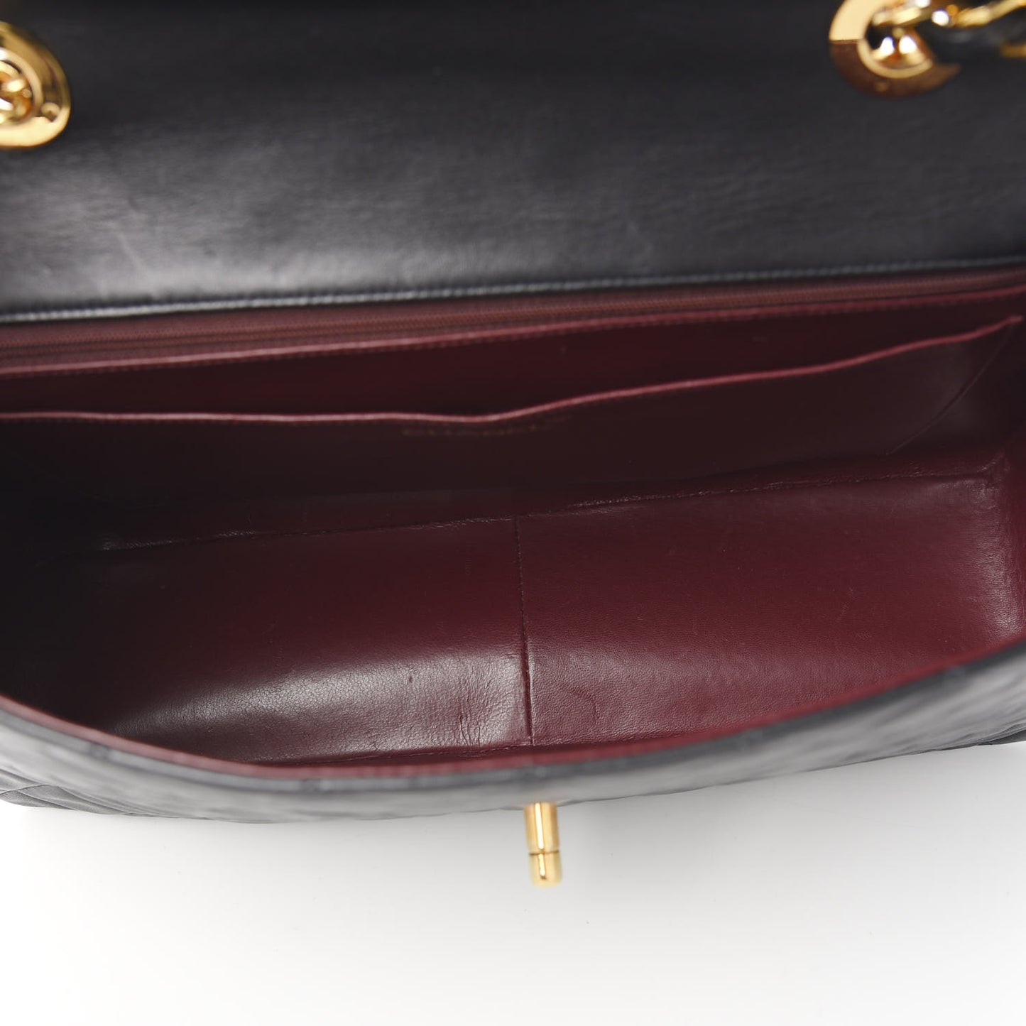 Lambskin Quilted XL Jumbo Single Flap Black