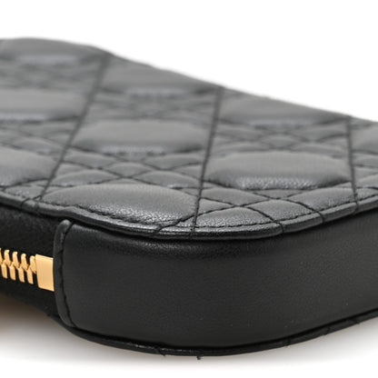 Christian Dior Lambskin Cannage Lady Dior Phone Holder Black 9 of 11