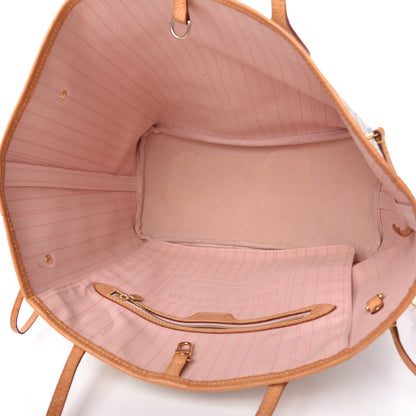 Louis Vuitton Damier Azur Neo Neverfull MM Rose Ballerine 5 of 10