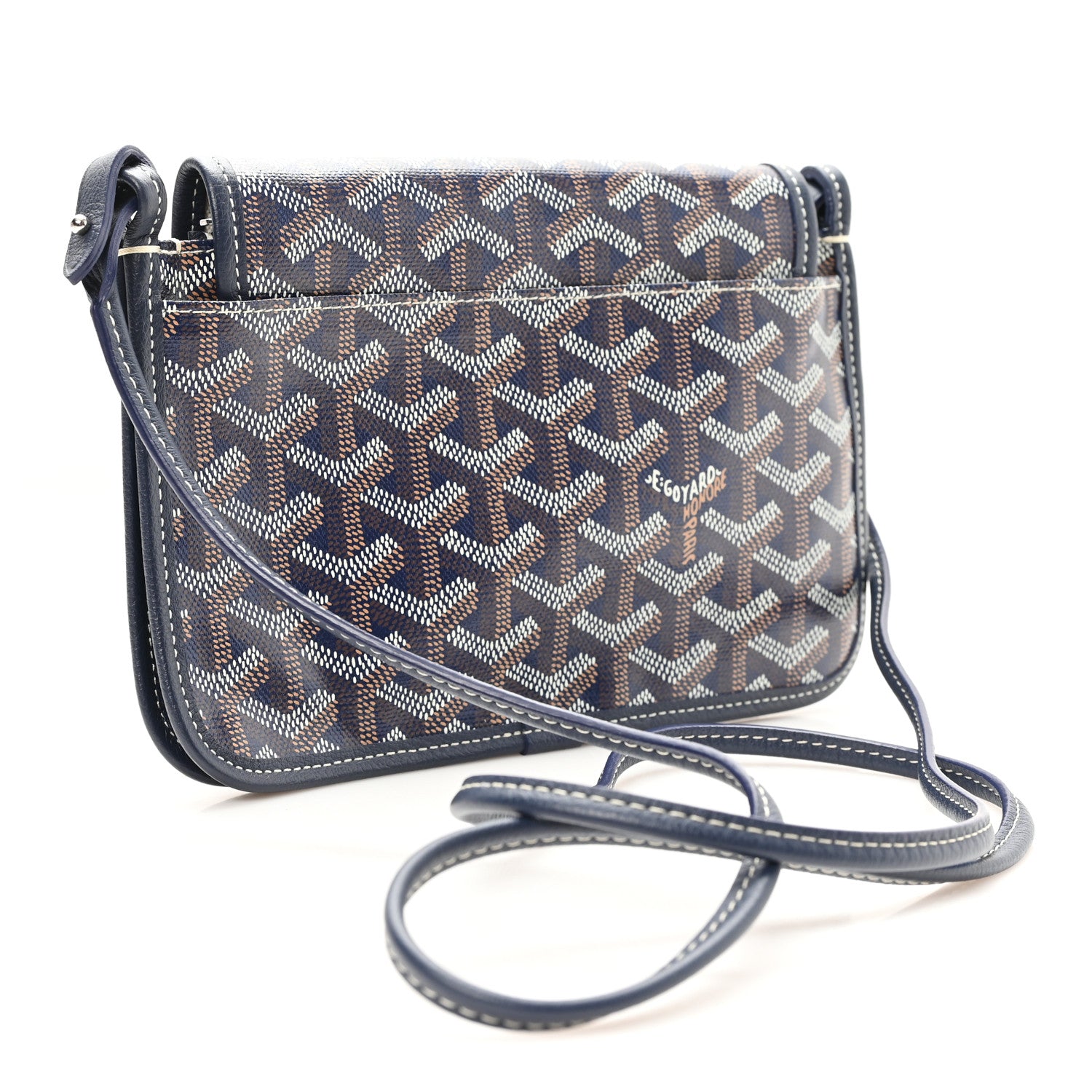 Goyard Goyardine Plumet Wallet Clutch Navy 2 of 8
