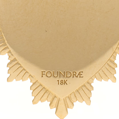 Foundrae 18K Yellow Gold Diamond Heart Love Token Star Medallion Pendant 3 of 3