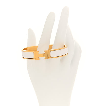 Hermes Enamel Narrow Clic Clac H Bracelet PM White 2 of 5