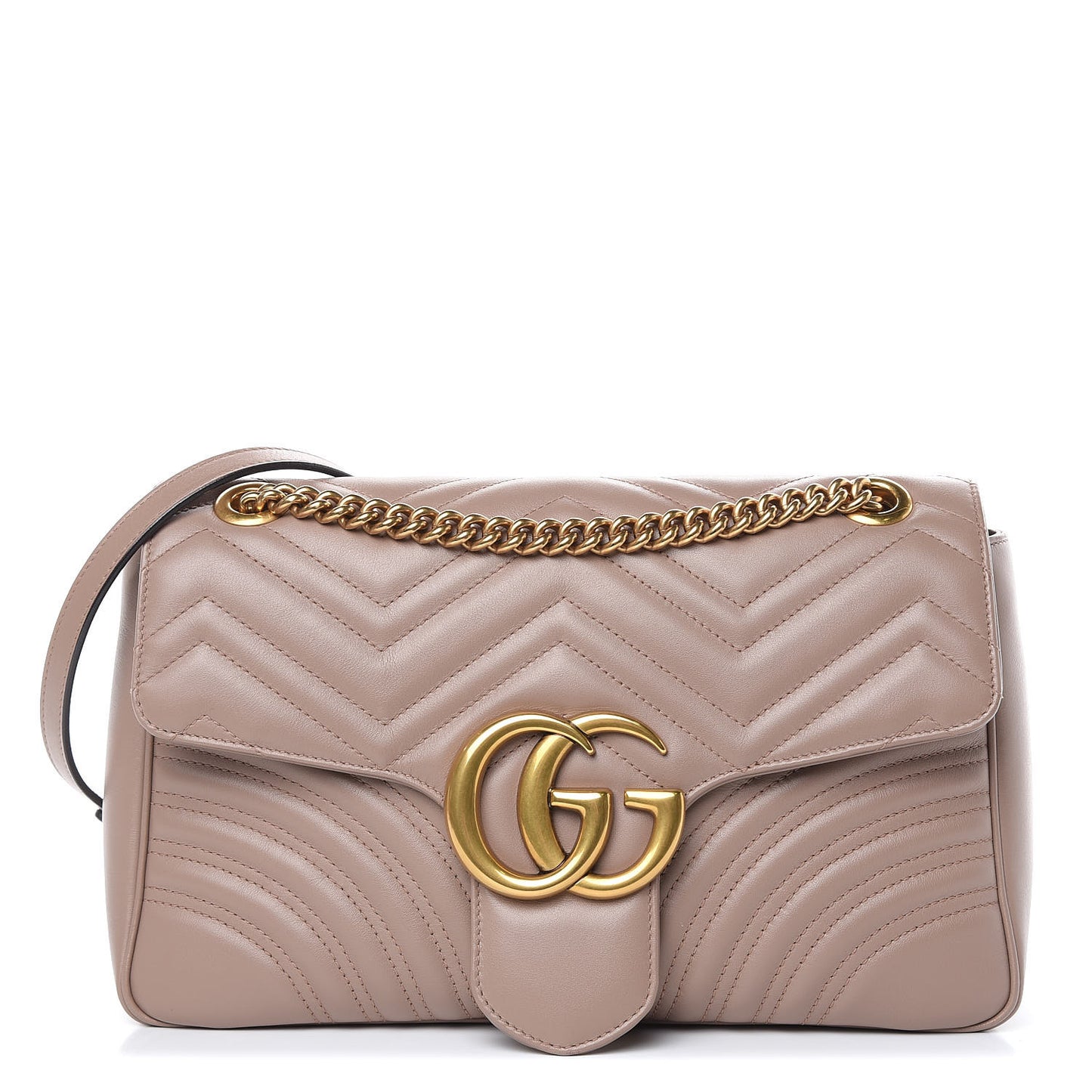 Calfskin Matelasse Medium GG Marmont Shoulder Bag Porcelain Rose