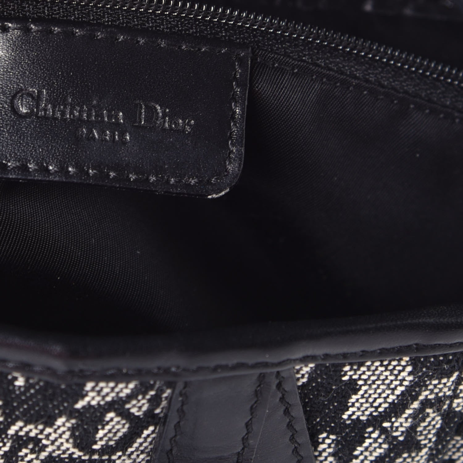 Christian Dior Monogram Saddle Bag Black 5 of 8