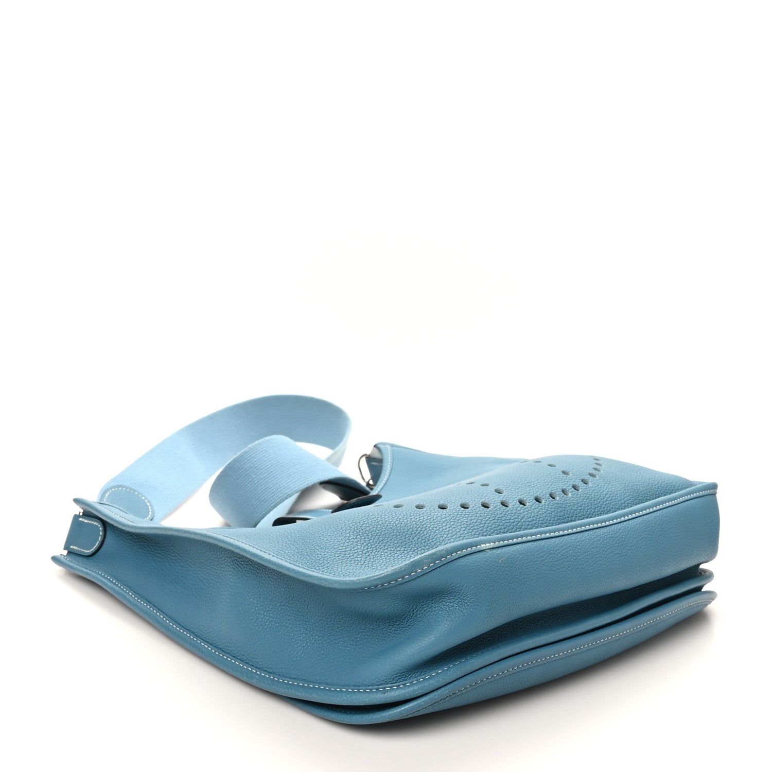 Hermes Taurillon Clemence Evelyne II GM Blue Jean 4 of 10