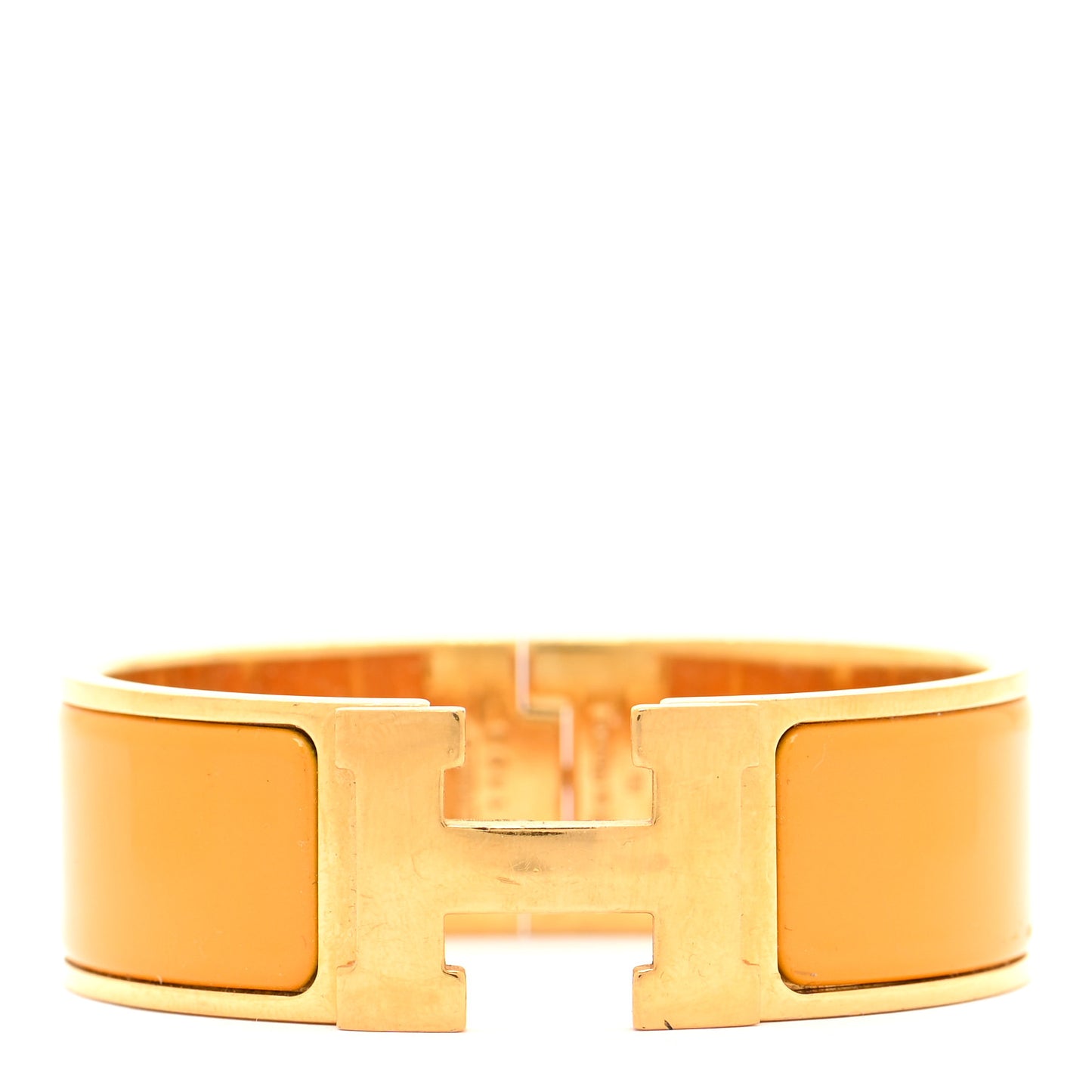Enamel Wide Clic Clac H Bracelet PM Jaune Soleil