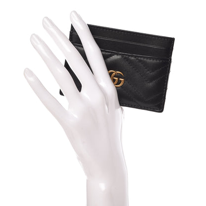Gucci Calfskin Matelasse GG Marmont Card Holder Black 2 of 7