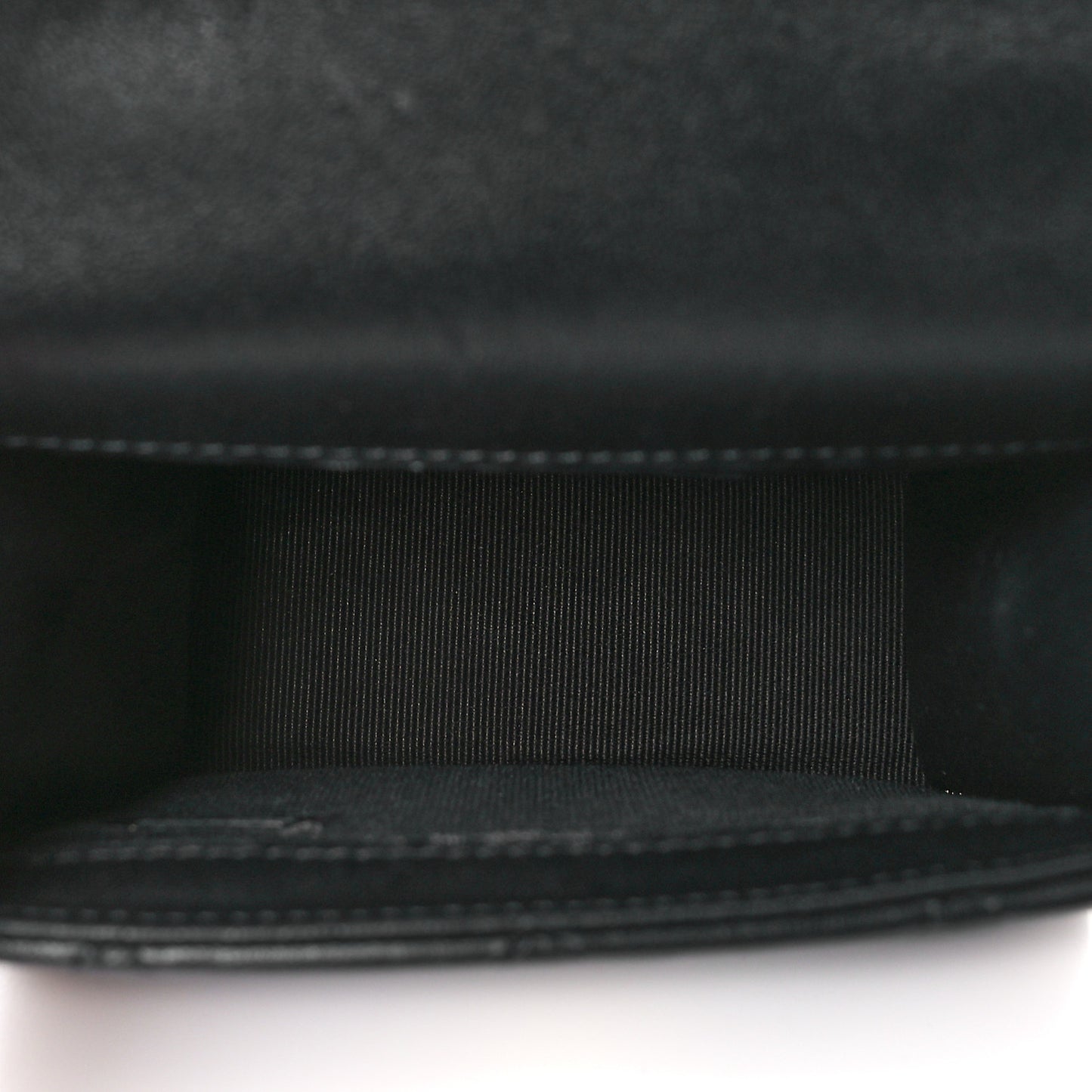 Lambskin Quilted Top Handle Flap Clutch With Chain Black
