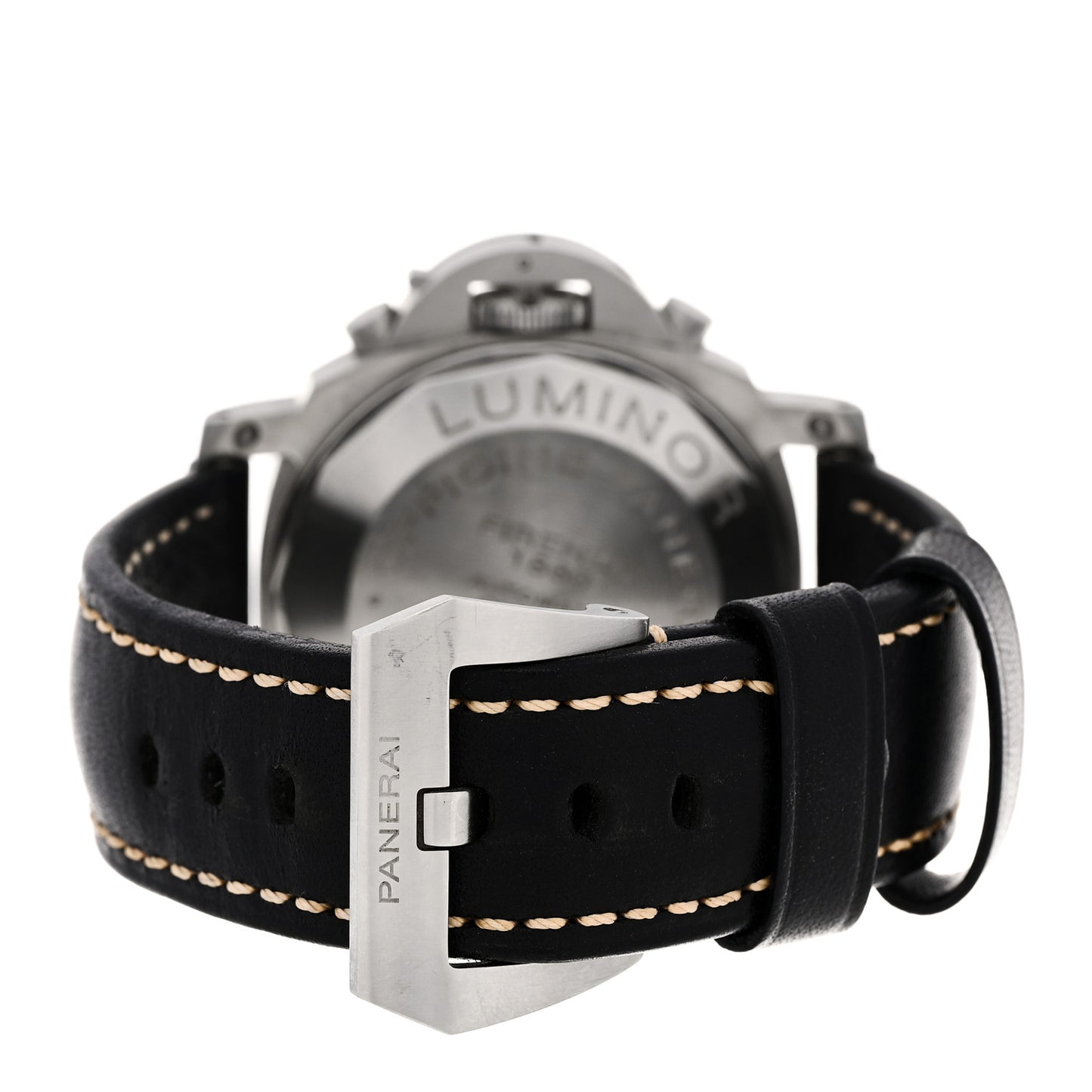 Stainless Steel Calfskin 44mm Luminor Daylight Chronograph Automatic Watch Black PAM00356