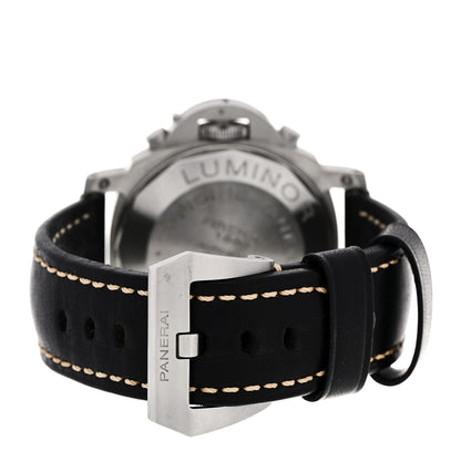 Panerai Stainless Steel Calfskin 44mm Luminor Daylight Chronograph Automatic Watch Black PAM00356 3 of 4