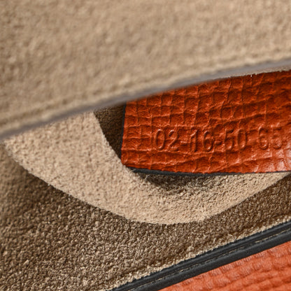 Chloe Grained Calfskin Lambskin Bi-Color Drew Shoulder Bag Orange Mustard 6 of 9
