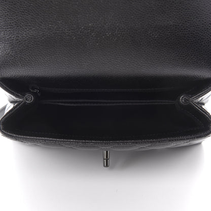 Chanel Iridescent Caviar Quilted Mini Coco Handle Flap So Black 5 of 13