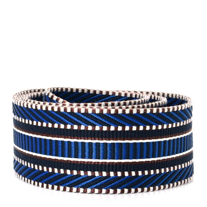 Hermes Toile Swift 50mm Sangle Cavale Shoulder Strap Bleu Zellige Indigo Black 2 of 5