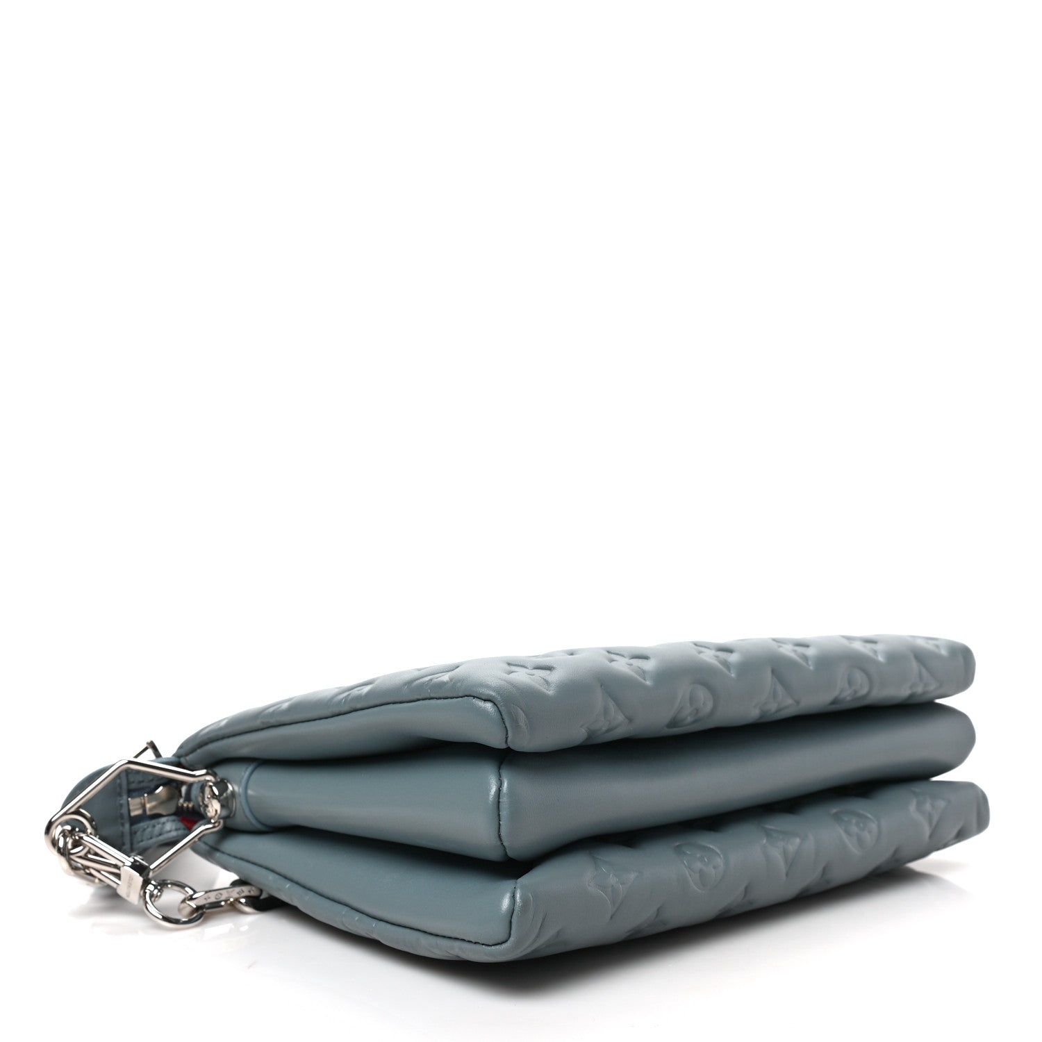 Louis Vuitton Lambskin Embossed Monogram Coussin PM Blue Glacier 4 of 8