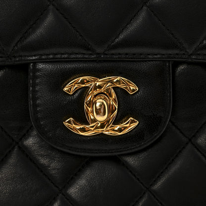 Chanel Lambskin Quilted Flap Camera Tassel Case Black 11 of 14