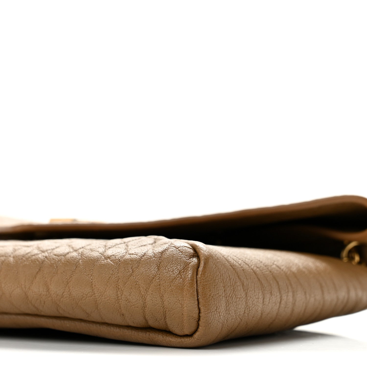 Saint Laurent Supple Lambskin Small Cassandre Chain Pouch Dark Cork 9 of 10