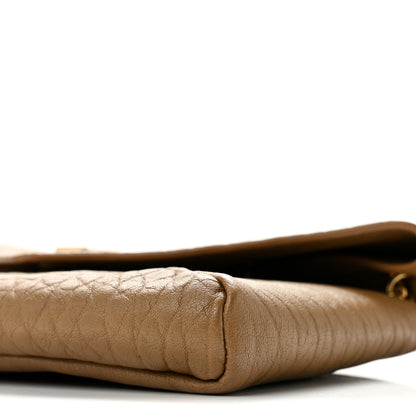 Saint Laurent Supple Lambskin Small Cassandre Chain Pouch Dark Cork 9 of 10