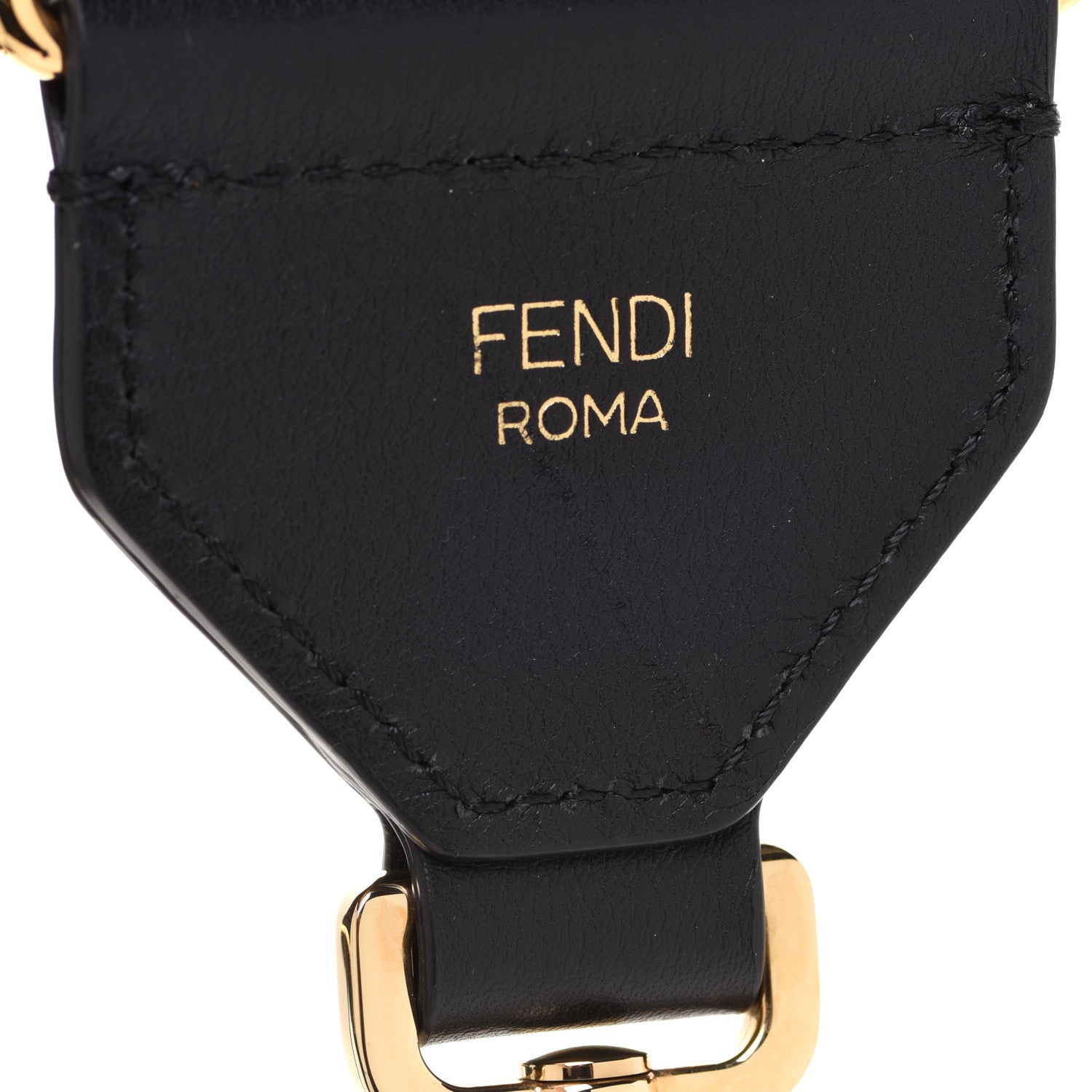 Fendi Ribbon Vitello Seta FF 1974 Adjustable Strap You Black 4 of 5