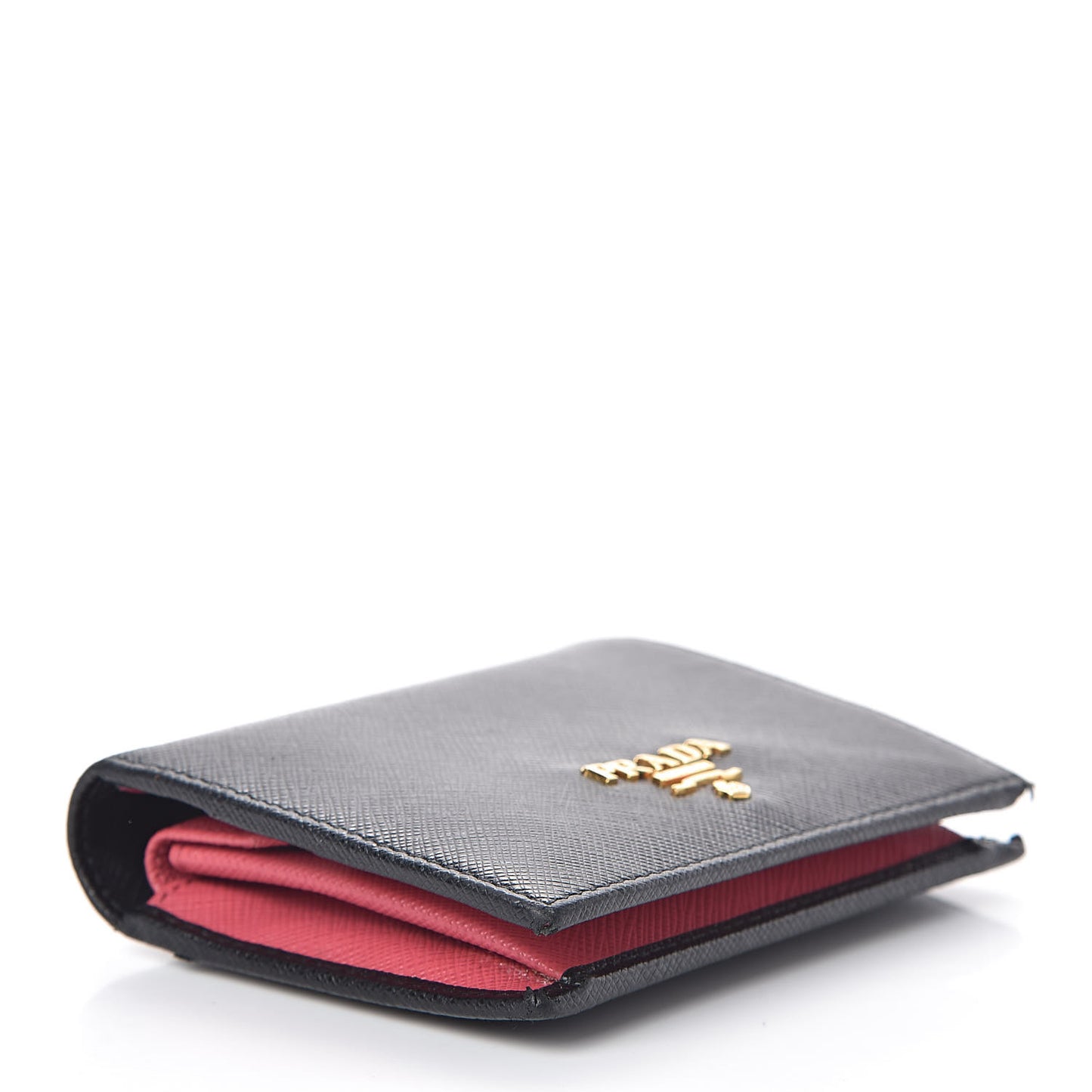 Saffiano Colour Compact Wallet Black Ibisco
