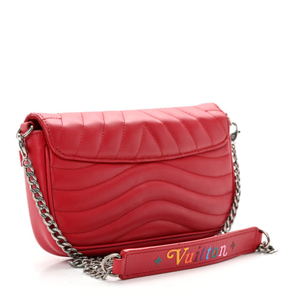 Louis Vuitton Calfskin New Wave Chain Pochette Scarlet 3 of 10