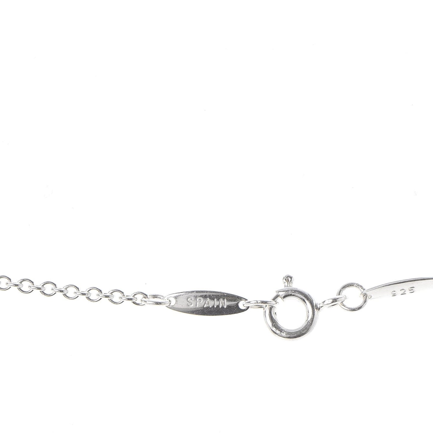 Sterling Silver Black Jade Elsa Peretti Bottle Pendant Necklace