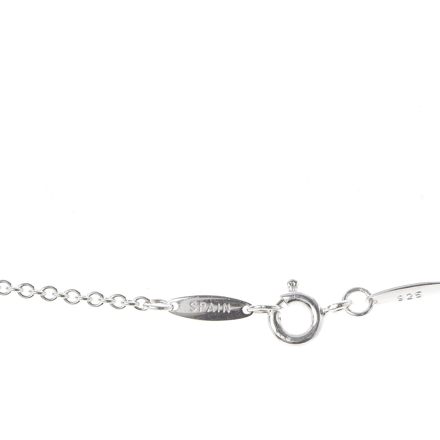 Tiffany Sterling Silver Black Jade Elsa Peretti Bottle Pendant Necklace 4 of 9