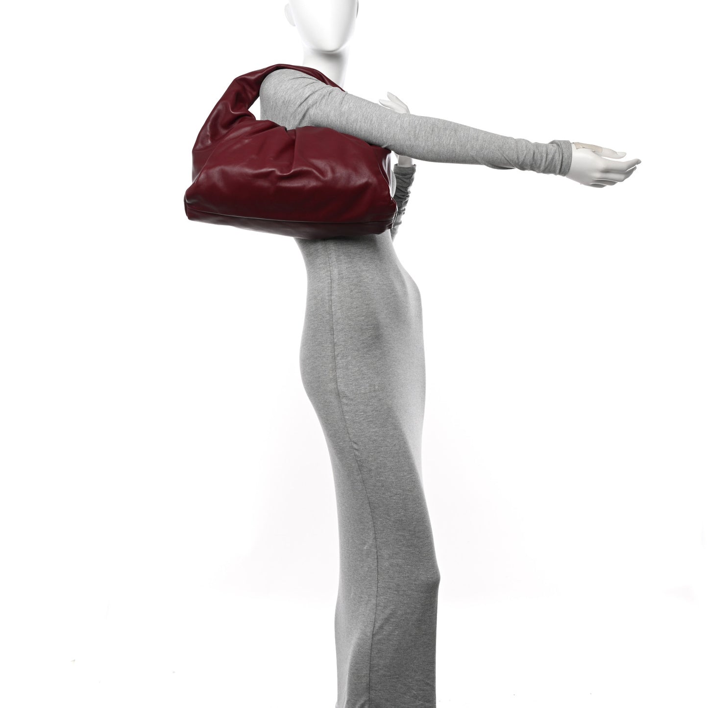 Smooth Butter Calfskin Small The Shoulder Pouch Dark Red