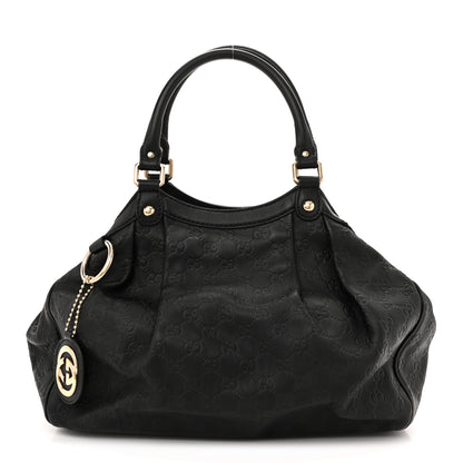 Gucci Guccissima Medium Sukey Tote Black 1 of 12
