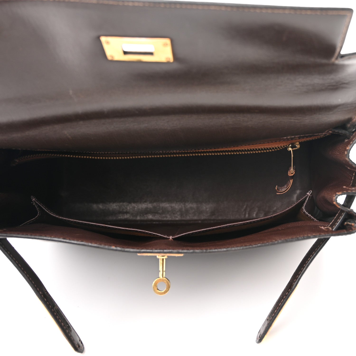 Hermes Box Kelly Retourne 28 Chocolate 5 of 21
