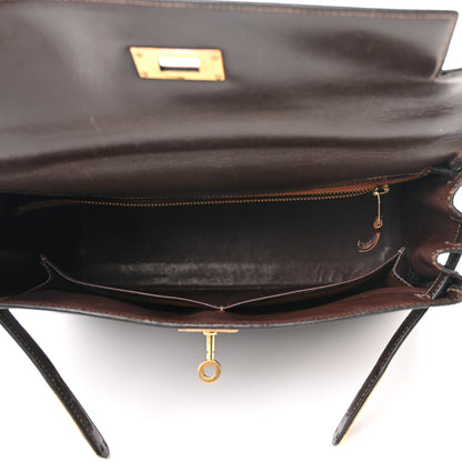 Hermes Box Kelly Retourne 28 Chocolate 5 of 21