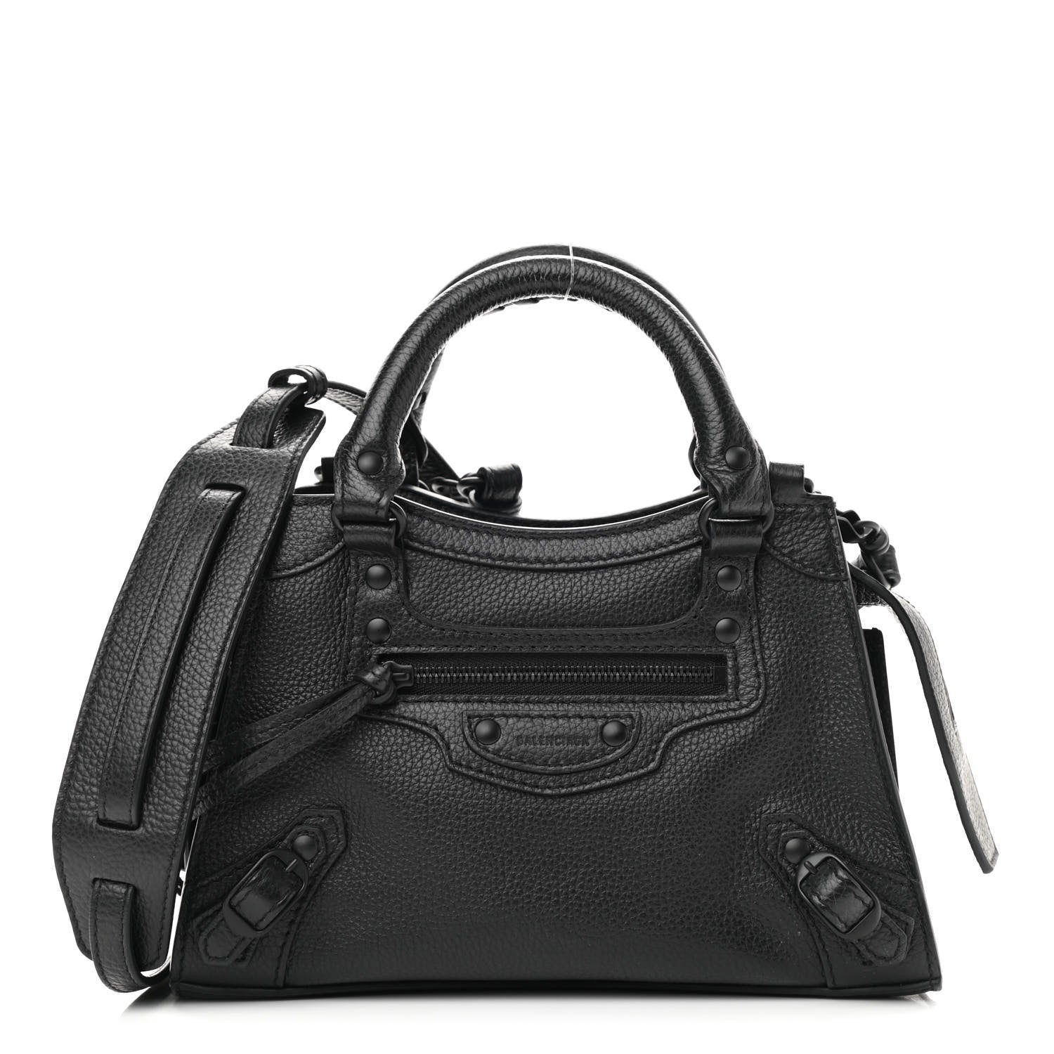 Balenciaga Grained Calfskin Neo Classic Black Hardware Mini City Black 1 of 10