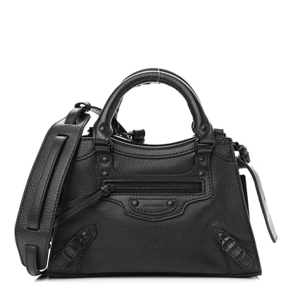 Balenciaga Grained Calfskin Neo Classic Black Hardware Mini City Black 1 of 10