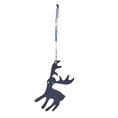Hermes Togo Epsom Petit H Reindeer Bag Charm Anemone Bleu Saphir 1 of 4
