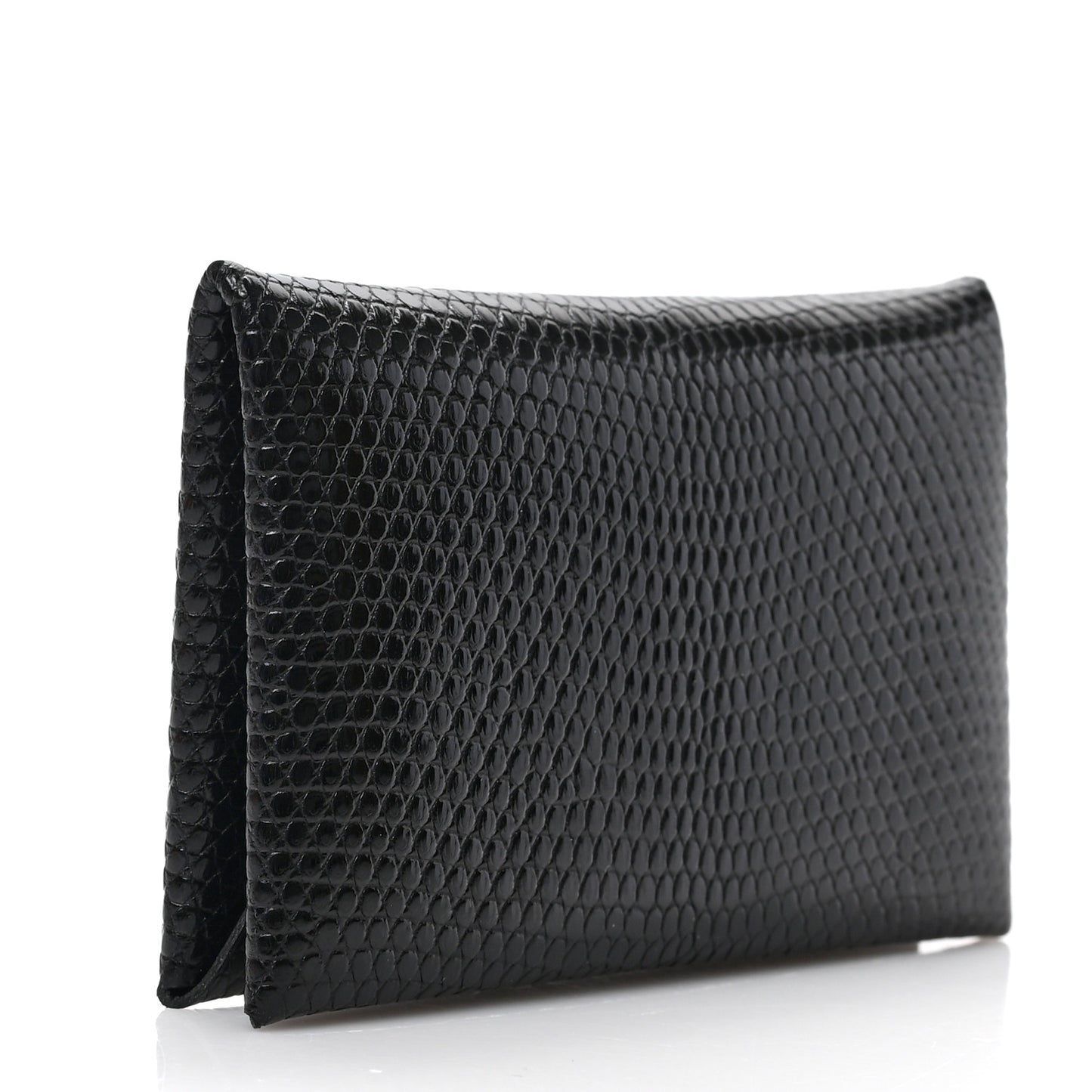 Lizard Calvi Card Case Black