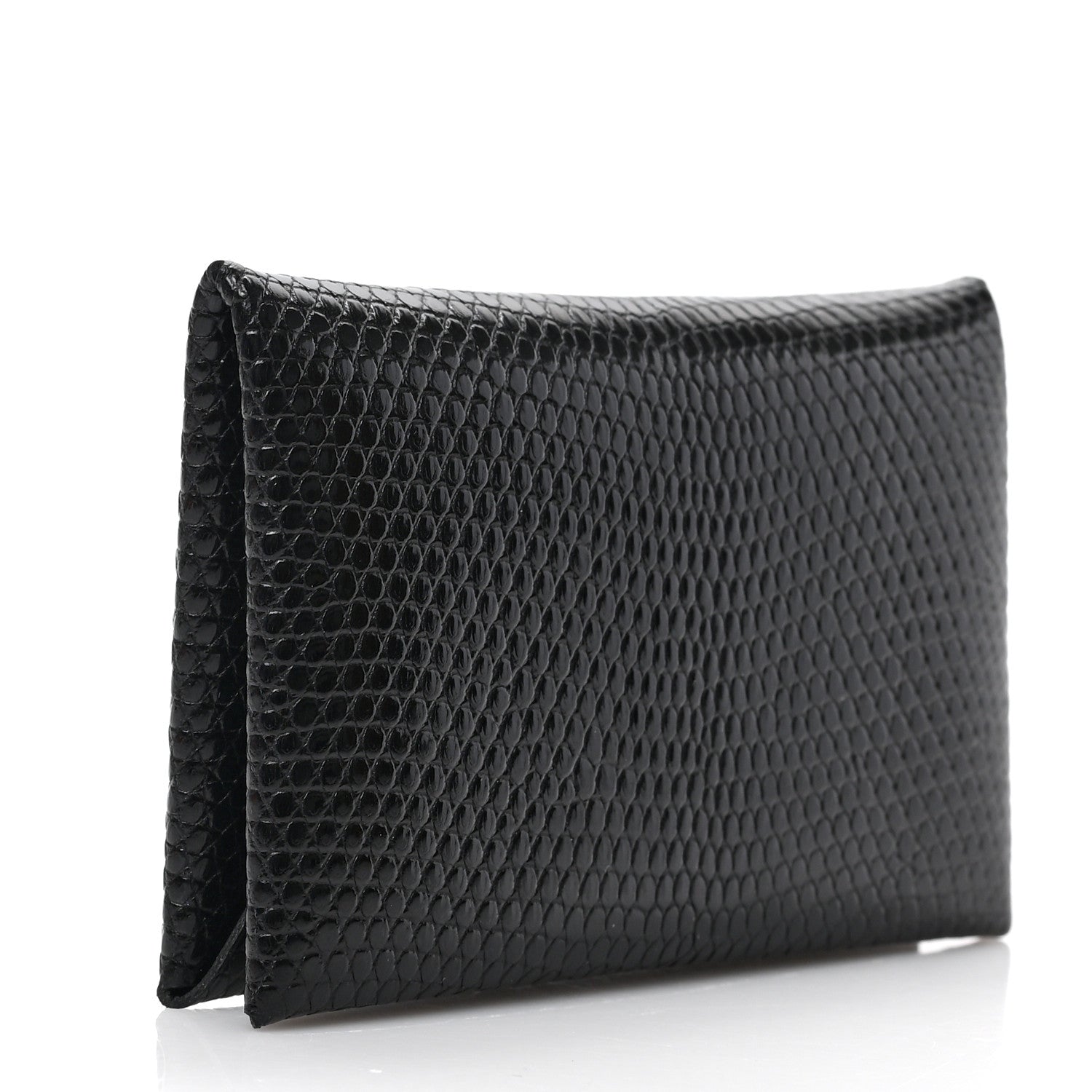 Hermes Lizard Calvi Card Case Black 3 of 6