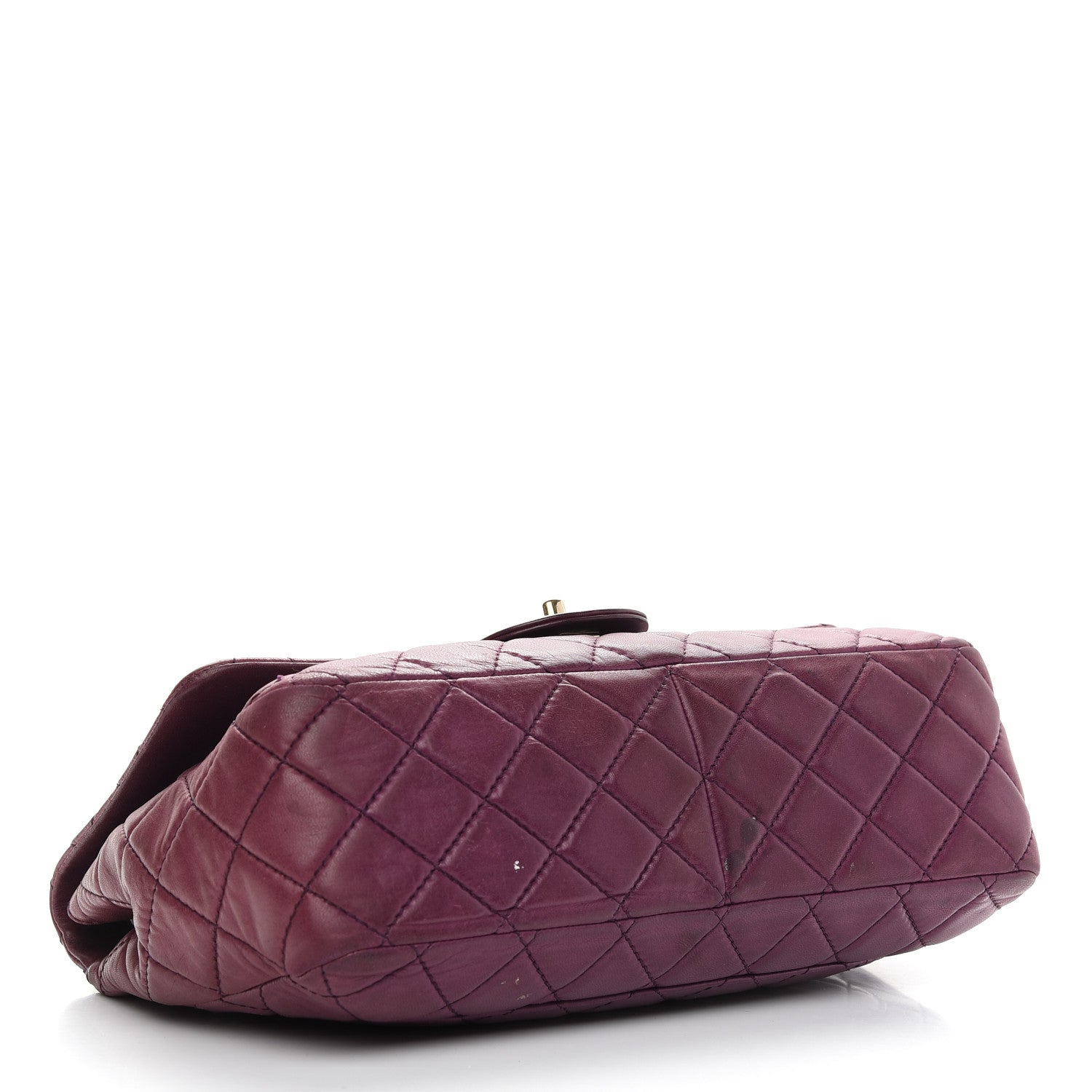Chanel Lambskin Quilted Jumbo Single Flap Purple 4 of 15