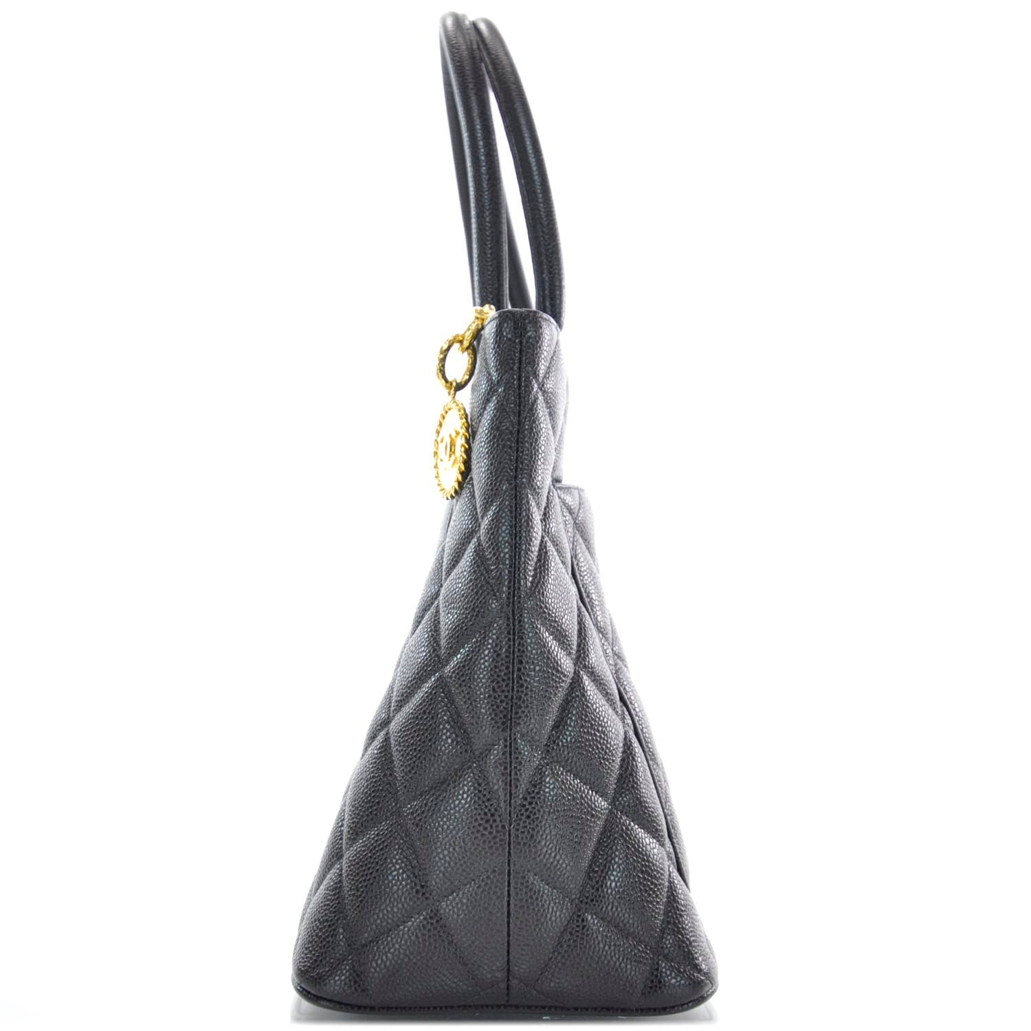 Chanel Caviar Quilted Medallion Tote Black 4 of 10