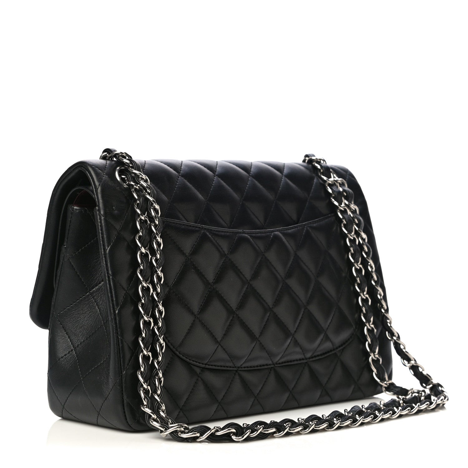 Chanel Lambskin Quilted Jumbo Double Flap Black 2 of 22