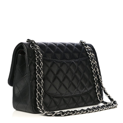 Chanel Lambskin Quilted Jumbo Double Flap Black 2 of 22