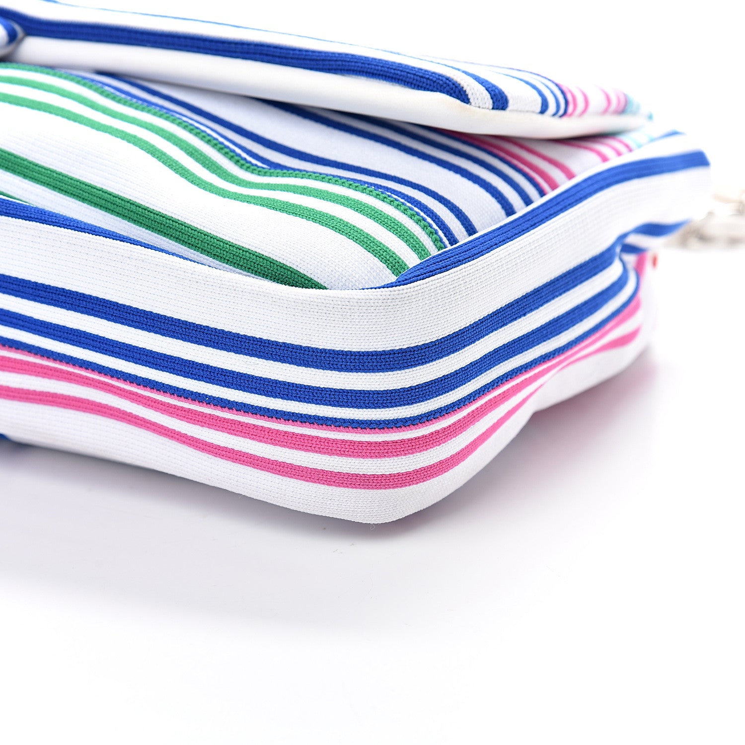 Chanel Mixed Fibers Lambskin Venise Biarritz Flap Bag Multicolor White 9 of 11