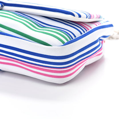Chanel Mixed Fibers Lambskin Venise Biarritz Flap Bag Multicolor White 9 of 11
