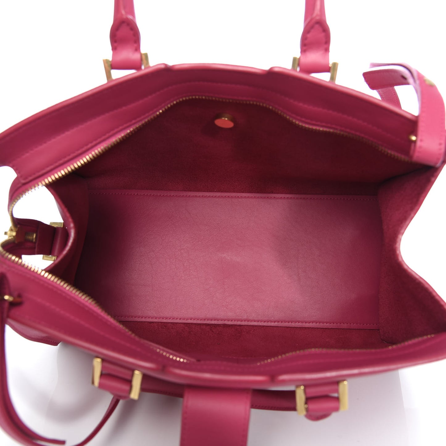 Calfskin Small Classic Y Cabas Fuchsia